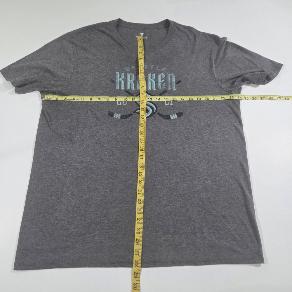 Seattle Kraken Men's T-Shirt NHL Hockey, XL Gray - Picture 3 of 4